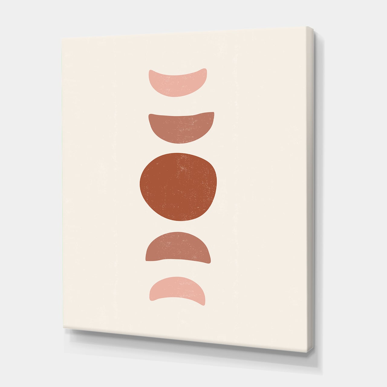 Designart - Minimal Moon Phases - Modern Canvas Wall Art Print